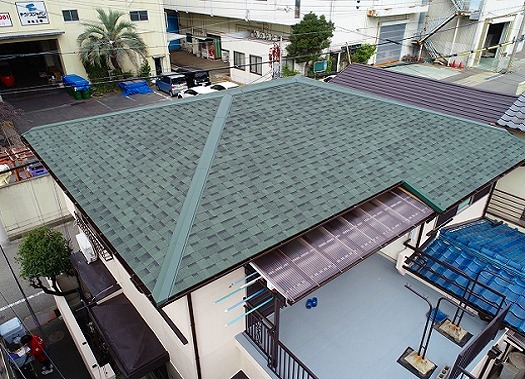 加古川市にてベランダ防水工事を行った住宅